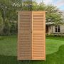 TITIMO 63'' Outdoor Garden Storage Shed - Wooden Shutter Design Fir Wood Storage Organizers - Patios Tool Storage Cabinet Lockers for Tools, Lawn Care Equipment, Pool Supplies and Garden Accessories