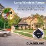 1/4 Mile Long Range Driveway Alarm by Guardline (Receiver + 4 sensors)