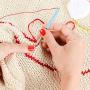 15 Pieces Cross Stitch Set Includes Embroidery Punch Needle Seam Ripper Scissors Threader Thimble Pipe for Cross Stitch Craft Supplies