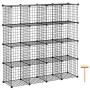 C&AHOME Wire Cube Storage, 16 Cube Storage Organizer, Metal Bookcase Bookshelf, Standing Shelf Units, Closet Cabinet for Home, Office, Kids Room, 48.4”L x 12.4”W x 48.4”H Black C&AHOME Wire Cube Storage, 16 Cube Storage Organizer, Metal Bookcase Bookshelf, Standing Shelf Units, Closet Cabinet for Home, Office, Kids Room, 48.4”L x 12.4”W x 48.4”H Black