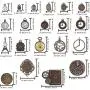 BronaGrand 20pcs Mixed Antiqued Bronze Charms Clock Face Charm Pendant, DIY Crafts, Gears, Jewelry Making, Steampunk Pendants