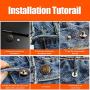 16 Sets Replacement Removable Jean Buttons Kit 17mm/20mm No Sew Adjustable Instant Button Metal Jeans Button for Any Jeans Pants Waist Tighten (Each 8 Sets for 17mm and 20mm)