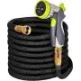 Nifty Grower 100ft Garden Hose - All New Expandable Water Hose with Double Latex Core, 3/4'' Solid Brass Fittings, Extra Strength Fabric Flexible Expanding Hose with Metal 8 Function Spray Nozzle Nifty Grower 100ft Garden Hose - All New Expandable Water Hose with Double Latex Core, 3/4'' Solid Brass Fittings, Extra Strength Fabric Flexible Expanding Hose with Metal 8 Function Spray Nozzle