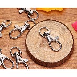 Shapenty Metal Swivel Lobster Claw Clasps Clip Lanyards Snap Hooks for Key Ring Holders Keychain Purse Bags Backpack Strap Wristlets Snap Tabs Jewelry Findings DIY Craft Project, 10PCS (10mm/2/5Inch)