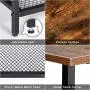 Kamiler End Table Industrial Nightstand with Drawer Side Table Mesh Storage Shelf Sofa Table Rustic Furniture Metal Frame for Bedroom/Entryway/Office Kamiler End Table Industrial Nightstand with Drawer Side Table Mesh Storage Shelf Sofa Table Rustic Furniture Metal Frame for Bedroom/Entryway/Office
