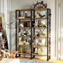 IRONCK Industrial Bookshelf Double Wide 6-Tier, Open Large Bookcase, Wood and Metal Bookshelves for Home Office, Easy Assembly