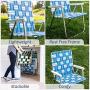 Lawn Chair USA Webbing Chair (Classic, Sea Island with White Arms)