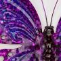 Bits and Pieces - Enameled Metal Purple Butterfly Wall Decor -Wall Décor - Wonderful Dimensional Details