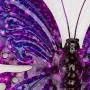 Bits and Pieces - Enameled Metal Purple Butterfly Wall Decor -Wall Décor - Wonderful Dimensional Details