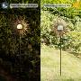 Solar Garden Lights Outdoor, Metal Sun Decorative Stake Art Patio Light for Walkway,Lawn,Pathway,Yard,Party