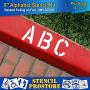 Pavement Stencils - 8 inch Alphabet KIT Stencil Set - (28 Piece) - 8'' x 6'' x 1/8'' (128 mil) - Pro-Grade