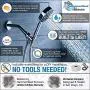 All Metal Hand Held Shower Head with Hose and Holder, Polished Chrome | 2.5 GPM Rainfall Flow with Removable Restrictor | 4'' Handheld Showerhead, 72 Inch Long Flexible Hose, Adjustable Bracket