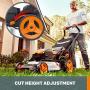 WORX WG751 40V Power Share 5.0 Ah 20'' Lawn Mower w/ Mulching and Side Discharge Capabilities (2x20V Batteries)