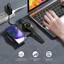 Newdery 2 in 1 Wireless Charger Stand, Wireless Charger for Galaxy Watch3, Active1/2, Galaxy Buds+, Qi Cableless Fast Charging Station for Samsung S21/Note20, iPhone12/12Pro