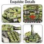 Microworld Tank 3D Metal Puzzle Model Building Kits Laser Cut Brain Teaser DIY Jigsaw Puzzles- HJ001