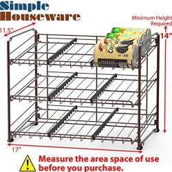 Simple Houseware Stackable Can Rack Organizer, Bronze