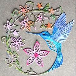 Hummingbird Cutting Dies ,DIY Scrapbooking Artist Metal Cutting Dies Stencils Flower Wreath Dies Scrapbooking Card Making Album Embossing Crafts Die Cut 2019