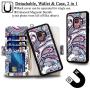 Mefon Galaxy S9 Wallet Case Leather Detachable, Durable Slim, Enhanced Magnetic Closure, with Wrist Strap, Card Slot, Kickstand, Luxury Flip Folio Phone Cases for Samsung Galaxy S9 5.8 (Phoenix)