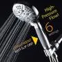 NOTILUS Giant High-Pressure 6-setting Luxury Rain/Handheld Shower Head - Anti-Slip Grip, Metal Fittings, Anti-Clog Jets, Heavy-Duty Stainless Steel Hose - All-Chrome Finish NOTILUS Giant High-Pressure 6-setting Luxury Rain/Handheld Shower Head - Anti-Slip Grip, Metal Fittings, Anti-Clog Jets, Heavy-Duty Stainless Steel Hose - All-Chrome Finish