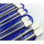 HuanX35 Knitting Needle Set Stainless Steel Hollow Single Pointed Sweater Staight Needle Kit in Different Sizes(11pirs,22pcs,14 inches Length)