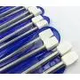 HuanX35 Knitting Needle Set Stainless Steel Hollow Single Pointed Sweater Staight Needle Kit in Different Sizes(11pirs,22pcs,14 inches Length)