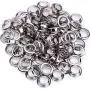 Pangda Grommet Tool Kit, Grommet Setting Tool and 100 Sets Grommets Eyelets with Storage Box (1/4 Inch Inside Diameter, Silver)