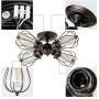 Vintage Ceiling Light Industrial Semi-Flush Mount Ceiling Light Metal Fixtures Painted Finish; Moonkist (with 4 Light) (Bronze)