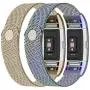 iGK Replacement Bands Compatible for Fitbit Charge 2, Stainless Steel Metal Bracelet with Unique Magnet Clasp