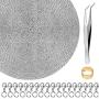 Necklace for Jewelry Making, Anezus 50 Feet Jewelry Chain Necklace Chains 2.0mm Silver Stainless Steel Chain with 100 Jump Rings 30 Lobster Clasps for Jewelry Making Jewelry Chain DIY Making
