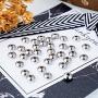 NBEADS 100 Pcs 6mm Metal Spacer Beads, 304 Stainless Steel Flat Round Metal Loose Beads Smooth Crafting Beads Supplies for Bracelets Necklace DIY Jewelry Making, Stainless Steel Color
