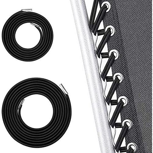 FANLG 4PCS Zero Gravity Chair Replacement Cords, Replacement Laces for Antigravity Chair, Patio Recliners Repair Cord, Bungee Elastic Lounge Chair Cord, Made of Latex, Recliner Replacement Parts-Black