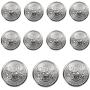 11 Pieces Metal Blazer Button Set - Eagle Badge - for Blazer, Suits, Sport Coat, Uniform, Jacket (Silver)