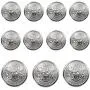 11 Pieces Metal Blazer Button Set - Eagle Badge - for Blazer, Suits, Sport Coat, Uniform, Jacket (Silver)