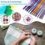 Vodiye 37 PCS Crochet Hooks Set, Coloured Aluminum Ergonomic Handle Crochet, Hook Needles for Arthritic Hands, with Stitch Markers and Large-Eye Blunt Needles