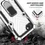 Military Grade for iPhone 8 Case iPhone 7 Case iPhone SE 2020 Metal Rotating Ring with Kickstand Holder Armor Heavy Duty Shockproof Drop Protective Cover for iPhone 8/7/SE 2020 Phone Case (Sliver)