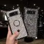 Compatible for Samsung Galaxy Note 8 Case,Babemall Elegant Premium Bling Square Protective Shock Absorption Metal Decoration Corner Back Case with Crystal Strap (Black) Compatible for Samsung Galaxy Note 8 Case,Babemall Elegant Premium Bling Square Protective Shock Absorption Metal Decoration Corner Back Case with Crystal Strap (Black)