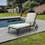 HOMEFUN Chaise Lounge Outdoor Chair with Beige Cushion, Aluminum Pool Side Sun Lounges with Wheels Adjustable Reclining, Patio Furniture Set, Pack of 1(Antique Bronze) HOMEFUN Chaise Lounge Outdoor Chair with Beige Cushion, Aluminum Pool Side Sun Lounges with Wheels Adjustable Reclining, Patio Furniture Set, Pack of 1(Antique Bronze)