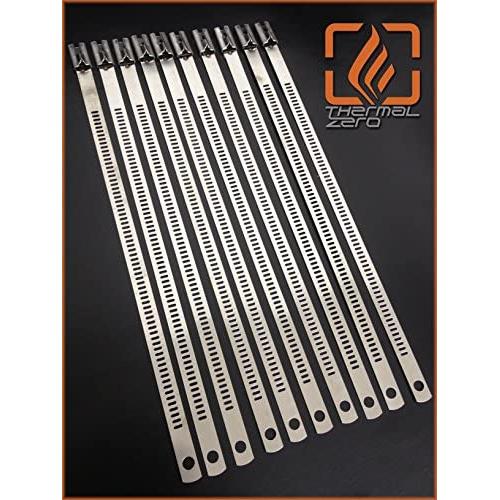 Snap Strip Stainless Steel Zip Tie 10 Pack 14'' Long Locking Cable Tie