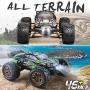 Hosim Large Size 1:12 Scale High Speed 46km+/h 4WD 2.4Ghz Remote Control Truck 9156, Radio Controlled Off-Road RC Car Electronic Monster Truck R/C RTR Hobby Grade Cross-Country Car (Green)