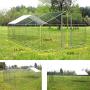 walsport Large Chicken Coop Walk-in Metal Hen Cage with Waterproof Cover, Enclosure Playpen for Backyard Farm Outdoor