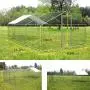 walsport Large Chicken Coop Walk-in Metal Hen Cage with Waterproof Cover, Enclosure Playpen for Backyard Farm Outdoor
