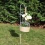 Gray Bunny 35 inch White, Set of 10 Solid (Non-Hollow) Single Piece (No Assembly), Strong Premium Metal Hanger for Weddings Plant Baskets Solar Lights Lantern & Mason Jars
