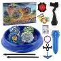 Tech Combat Gyro Burst | 4 Pieces Speed Gyro Metal Combat Gyro Set | 4D Fusion Model Burst Evolution Combination Series with 2 Launcher Toys