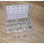 225 Pieces Dowel Pins Stainless Steel Shelf Support Pegs Pin Rod Fasten Elements Assortment Kit - Size Include M2 M3 M4