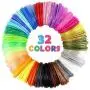 32 Colors 3D Pen PLA Filament Refills, Each Color 10 Feet, Total 320 feet, Pack with 4 Finger Caps by Mika3D 32 Colors 3D Pen PLA Filament Refills, Each Color 10 Feet, Total 320 feet, Pack with 4 Finger Caps by Mika3D