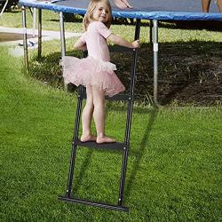 Gardenature Trampoline Ladder-3 Steps Wide-Step Ladder-Black