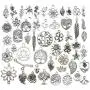 WOCRAFT 100g Craft Supplies Small Antique Silver Plant Tree Flower Charms for Jewelry Making Crafting Findings Accessory for DIY Necklace Bracelet (M291) WOCRAFT 100g Craft Supplies Small Antique Silver Plant Tree Flower Charms for Jewelry Making Crafting Findings Accessory for DIY Necklace Bracelet (M291)