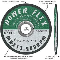 50 Pack - Cut Off Wheels 4 1/2 Inch x 7/8 Inch - For Cutting All Ferrous Metals and Steel