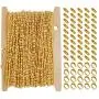 ZCNest 32.8 Ft(10m) Gold Beads Ball Chains for Jewelry Making Set, with Connector Clasps+Pinch Bails, Cable Link Craft Chain Findings for Necklace Bracelet Earring DIY Wide 1.5mm_2079-B ZCNest 32.8 Ft(10m) Gold Beads Ball Chains for Jewelry Making Set, with Connector Clasps+Pinch Bails, Cable Link Craft Chain Findings for Necklace Bracelet Earring DIY Wide 1.5mm_2079-B