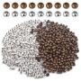 Crimp Beads 3mm, 1000 Pieces Stopper Beads Metal Bead Spacers For DIY Bracelet Jewelry Making, Bronze and Silver Crimp Beads 3mm, 1000 Pieces Stopper Beads Metal Bead Spacers For DIY Bracelet Jewelry Making, Bronze and Silver